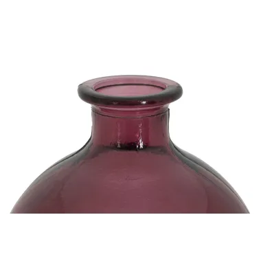 Wazon BOTELLA NAPOLES Szkło Recyklingowe Czerwony 19x45 cm (WYPRODUKOWANY W HISZPANII)